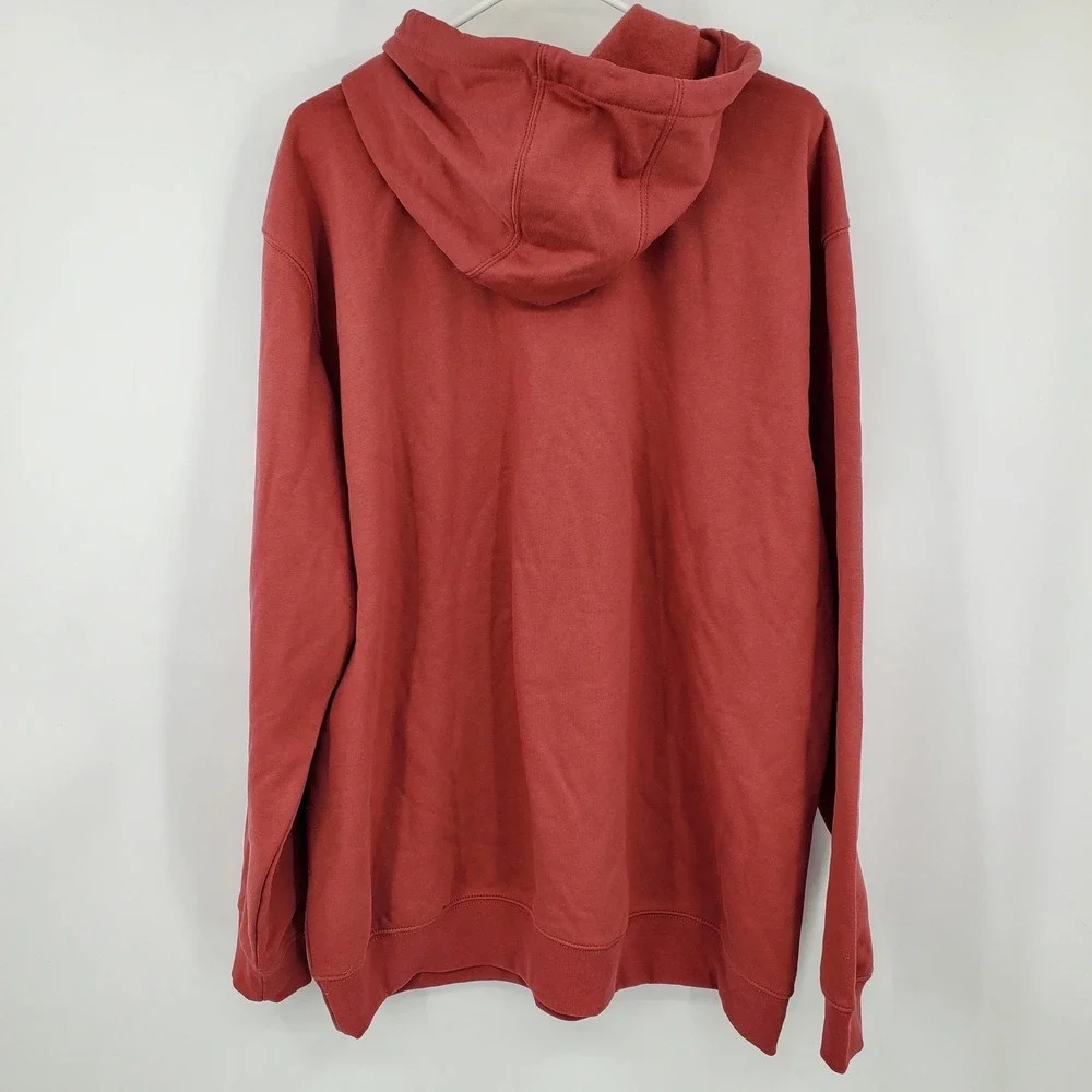 Carhartt Mens‎ Loose Fit Midweight Logo Sleeve Hoodie Terracotta Red XL Workwear